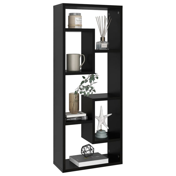 Raft de perete, negru, 36x16x90 cm, lemn prelucrat - WALTI WALTI