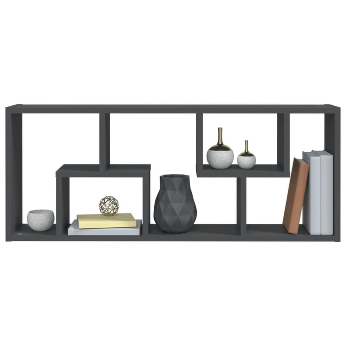 Raft de perete, gri, 36x16x90 cm, lemn prelucrat WALTI