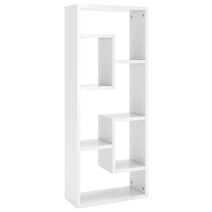 Raft de perete, alb extralucios, 36x16x90 cm, lemn prelucrat WALTI