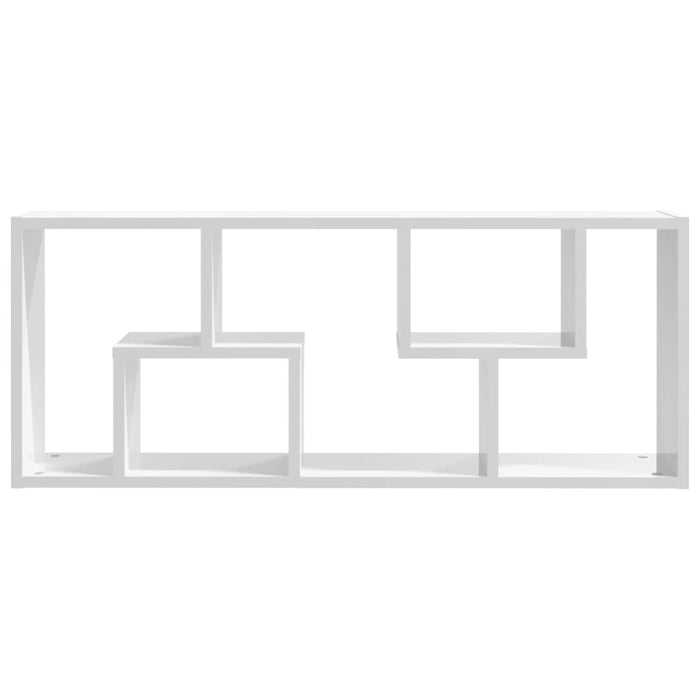 Raft de perete, alb extralucios, 36x16x90 cm, lemn prelucrat WALTI
