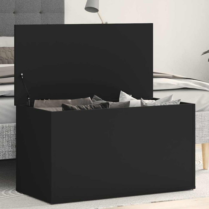 Cufăr de depozitare, negru, 84x42x46 cm, lemn compozit - WALTI WALTI