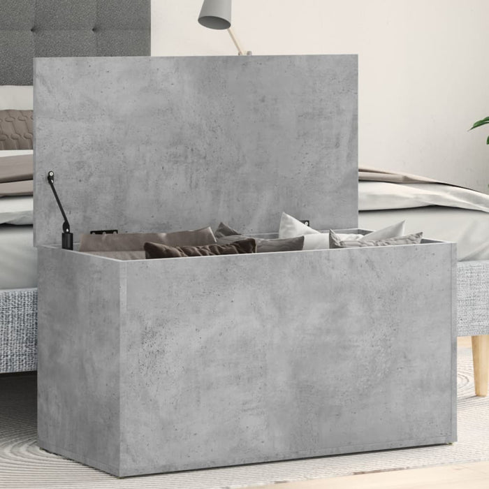Cufăr de depozitare, gri beton, 84x42x46 cm, lemn compozit - WALTI WALTI