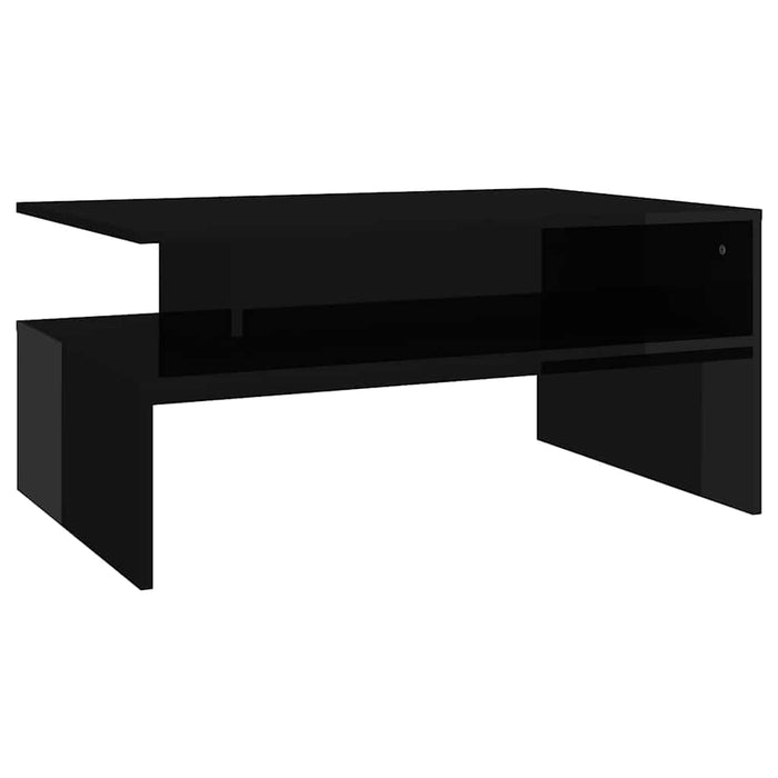 Măsuță de cafea negru extralucios 90x60x42,5 cm lemn prelucrat WALTI