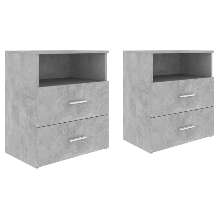 Noptiere, 2 buc, gri beton, 50x32x60 cm - WALTI WALTI
