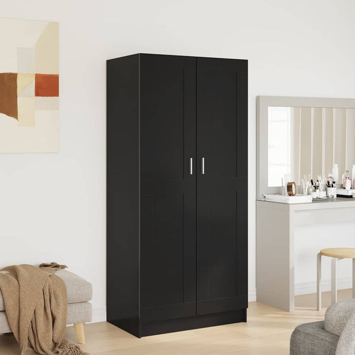 Șifonier, negru extralucios, 82,5x51,5x180 cm, PAL WALTI
