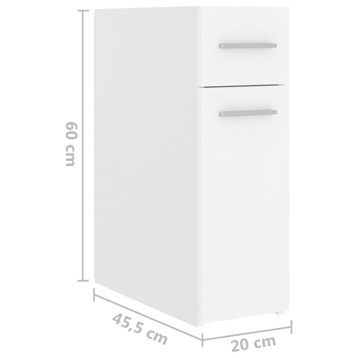 Dulap de farmacie, alb, 20x45,5x60 cm, PAL - WALTI WALTI