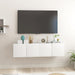 Dulapuri TV suspendate, 2 buc., alb, 60x30x30 cm - WALTI WALTI
