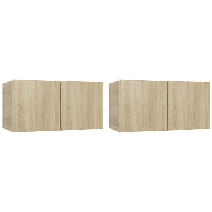 Dulapuri TV suspendate 2 buc. stejar sonoma 60x30x30 cm - WALTI WALTI