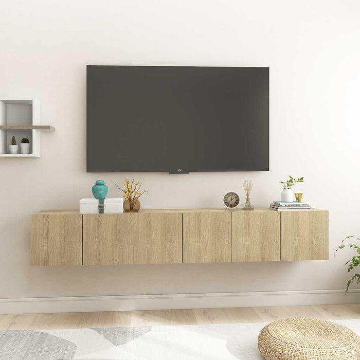 Dulapuri TV suspendate 3 buc. stejar sonoma 60x30x30 cm - WALTI WALTI