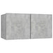 Dulapuri TV suspendate, 2 buc., gri beton, 60x30x30 cm - WALTI WALTI