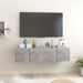 Dulapuri TV suspendate, 2 buc., gri beton, 60x30x30 cm - WALTI WALTI