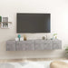 Dulapuri TV suspendate, 3 buc., gri beton, 60x30x30 cm - WALTI WALTI