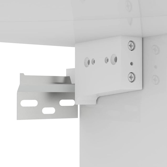 Dulap TV montaj pe perete, alb extralucios, 60x30x30 cm WALTI