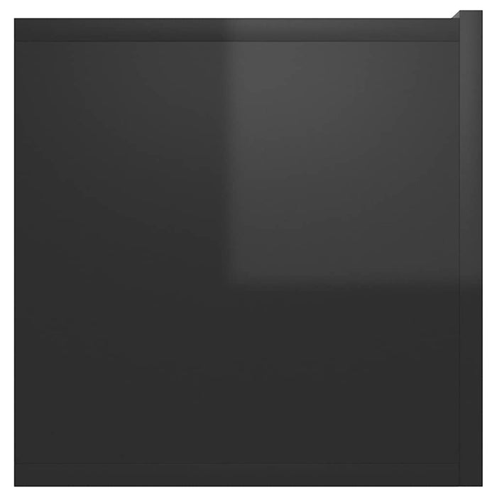 Dulap TV suspendat, negru extralucios, 60x30x30 cm WALTI