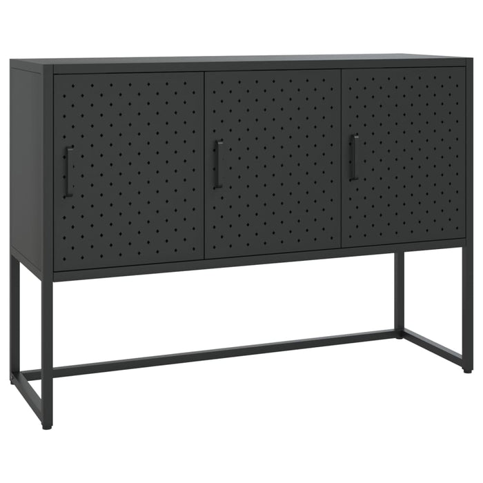 Servantă, negru, 105x35x75 cm, oțel WALTI