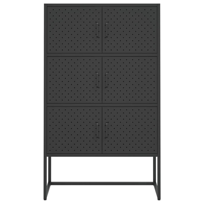 Dulap înalt, negru, 80x35x135 cm, oțel WALTI