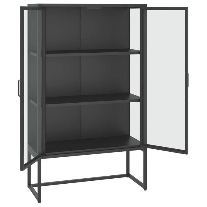 Dulap înalt, antracit, 80x35x135 cm, oțel și sticlă securizată - WALTI WALTI