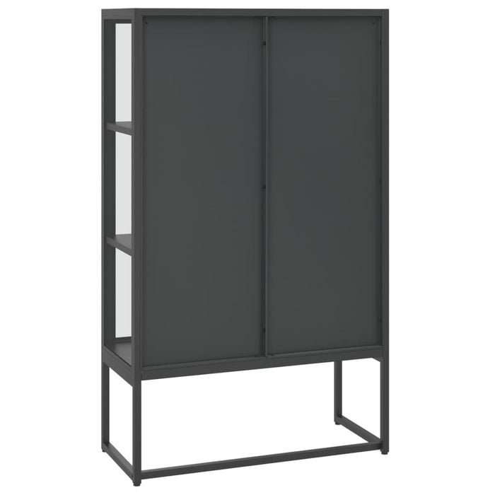 Dulap înalt, antracit, 80x35x135 cm, oțel și sticlă securizată - WALTI WALTI