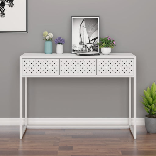 Masă consolă, alb, 106x35x75 cm, oțel - WALTI WALTI