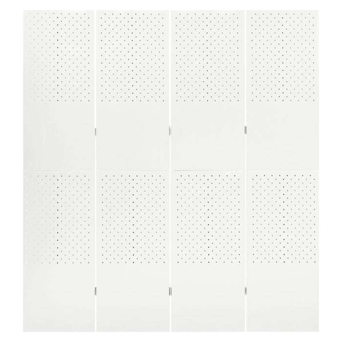 Paravan de cameră cu 4 panouri, alb, 160x180 cm, oțel WALTI