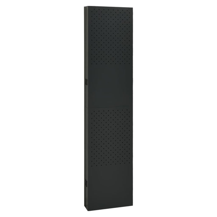 Paravan de cameră cu 6 panouri, negru, 240x180 cm, oțel WALTI