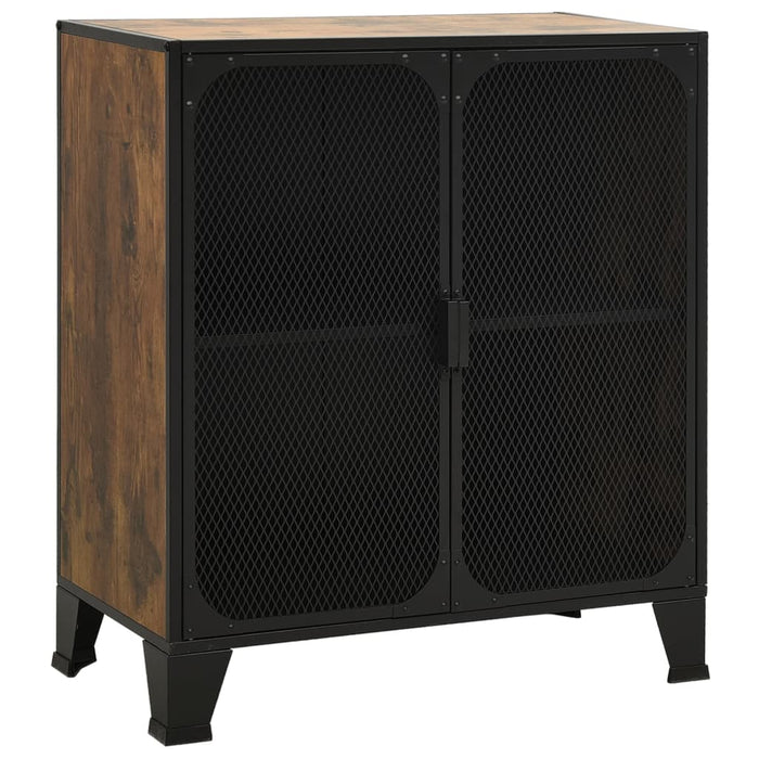 Dulap de depozitare în stil rustic,maro,72x36x82cm,metal și MDF WALTI