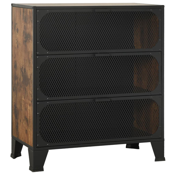 Dulap de depozitare ,maro rustic,72x36x82cm,metal și MDF - WALTI WALTI
