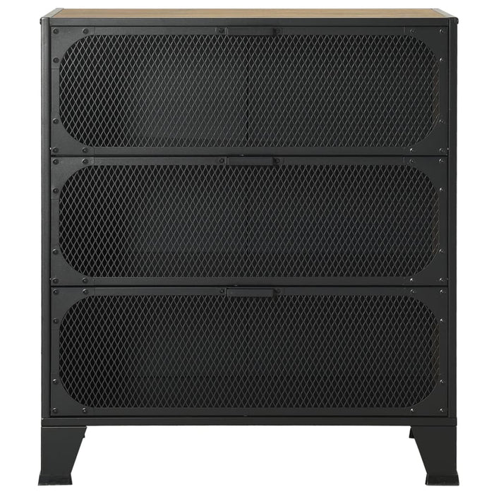 Dulap de depozitare ,maro rustic,72x36x82cm,metal și MDF - WALTI WALTI