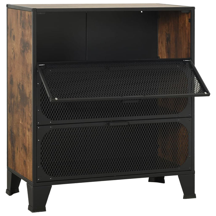 Dulap de depozitare ,maro rustic,72x36x82cm,metal și MDF - WALTI WALTI