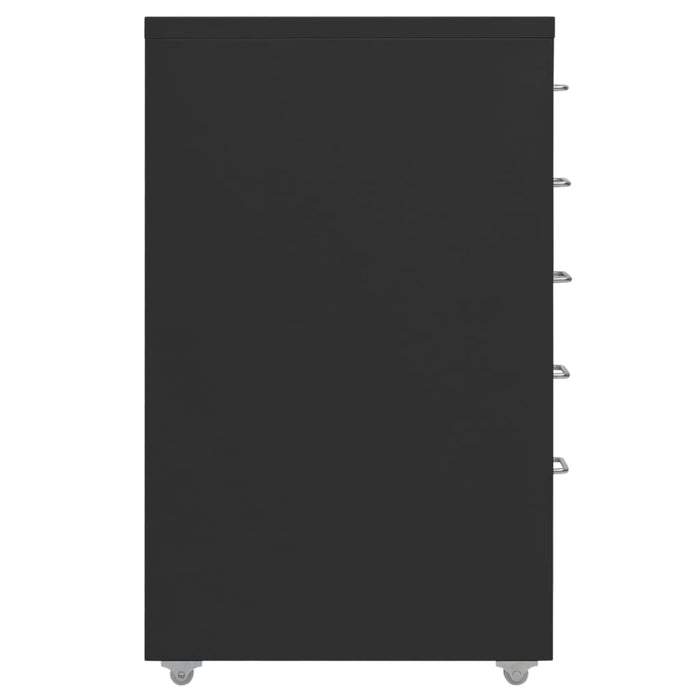 Fișet mobil, negru, 28x41x69 cm, metal - WALTI WALTI