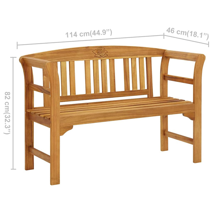 Bancă de trandafir 1 -locuri 114 cm Solid acacia wood Natural WALTI
