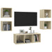 Set de dulapuri TV, 5 piese, stejar Sonoma, lemn prelucrat - WALTI WALTI