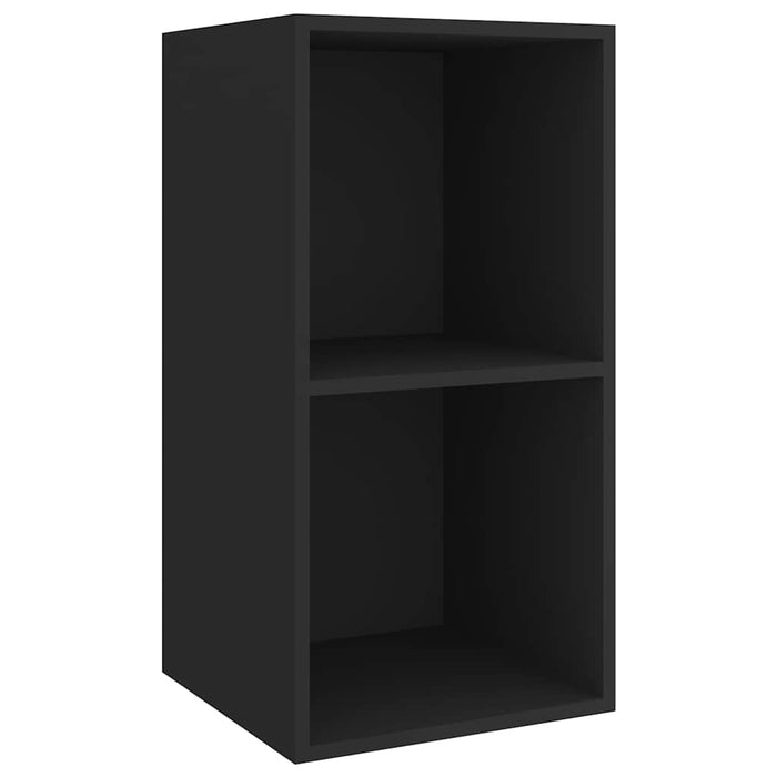 Set de dulapuri TV, 3 piese, negru, lemn prelucrat WALTI