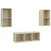 Set de dulapuri TV, 3 piese, stejar Sonoma, lemn prelucrat - WALTI WALTI