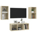 Set de dulapuri TV, 3 piese, stejar Sonoma, lemn prelucrat - WALTI WALTI