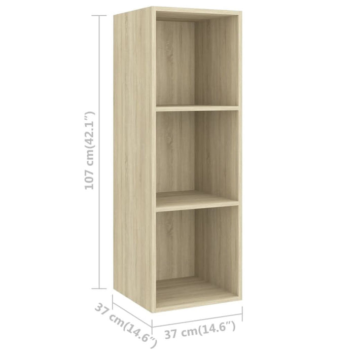 Set de dulapuri TV, 3 piese, stejar Sonoma, lemn prelucrat - WALTI WALTI