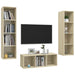 Set de dulapuri TV, 3 piese, stejar sonoma, lemn prelucrat - WALTI WALTI