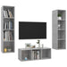 Set de dulapuri TV, 3 piese, gri beton, lemn prelucrat - WALTI WALTI