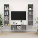 Set de dulapuri TV, 3 piese, gri beton, lemn prelucrat - WALTI WALTI