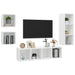 Set de dulapuri TV, 4 piese, alb, lemn prelucrat - WALTI WALTI