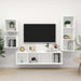 Set de dulapuri TV, 4 piese, alb, lemn prelucrat - WALTI WALTI