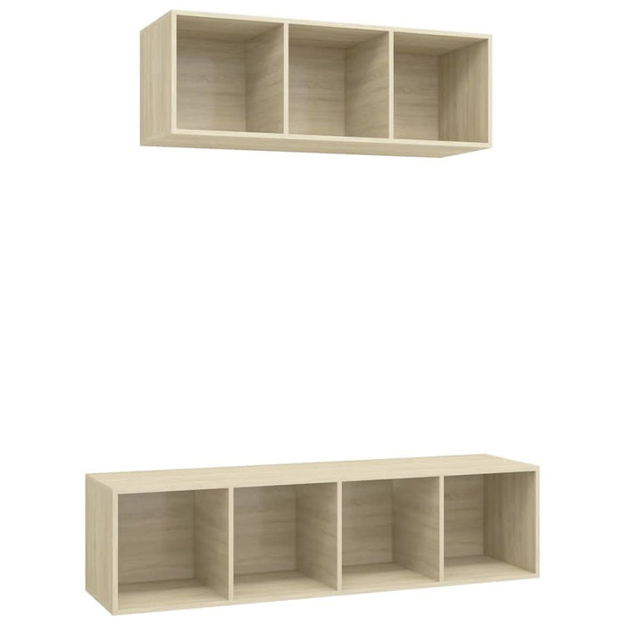 Set de dulapuri TV, 2 piese, stejar sonoma, lemn prelucrat - WALTI WALTI