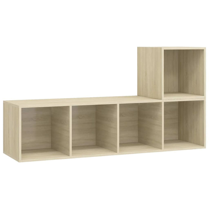 Set de dulapuri TV, 2 piese, stejar sonoma, lemn prelucrat - WALTI WALTI