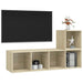 Set de dulapuri TV, 2 piese, stejar sonoma, lemn prelucrat - WALTI WALTI