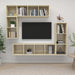 Set dulap TV, 4 piese, stejar sonoma, lemn prelucrat - WALTI WALTI