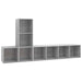 Set de dulapuri TV, 3 piese, gri beton, lemn prelucrat - WALTI WALTI