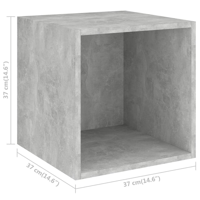 Set de dulapuri TV, 3 piese, gri beton, lemn prelucrat - WALTI WALTI