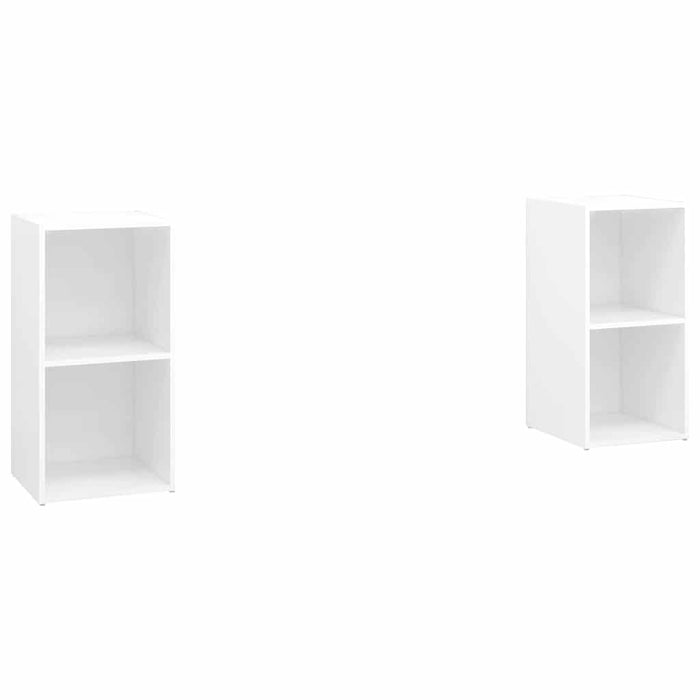 Dulapuri TV, 2 buc., alb, 72x35x36,5 cm, lemn prelucrat - WALTI WALTI