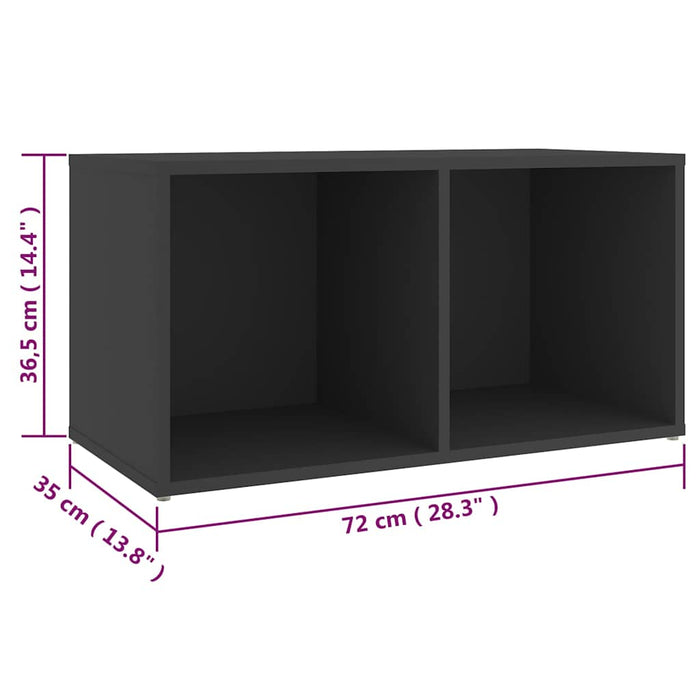 Dulapuri TV, 2 buc., gri, 72x35x36,5 cm, lemn prelucrat WALTI