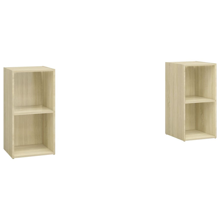 Dulapuri TV 2 buc., stejar Sonoma,72x35x36,5 cm, lemn prelucrat - WALTI WALTI